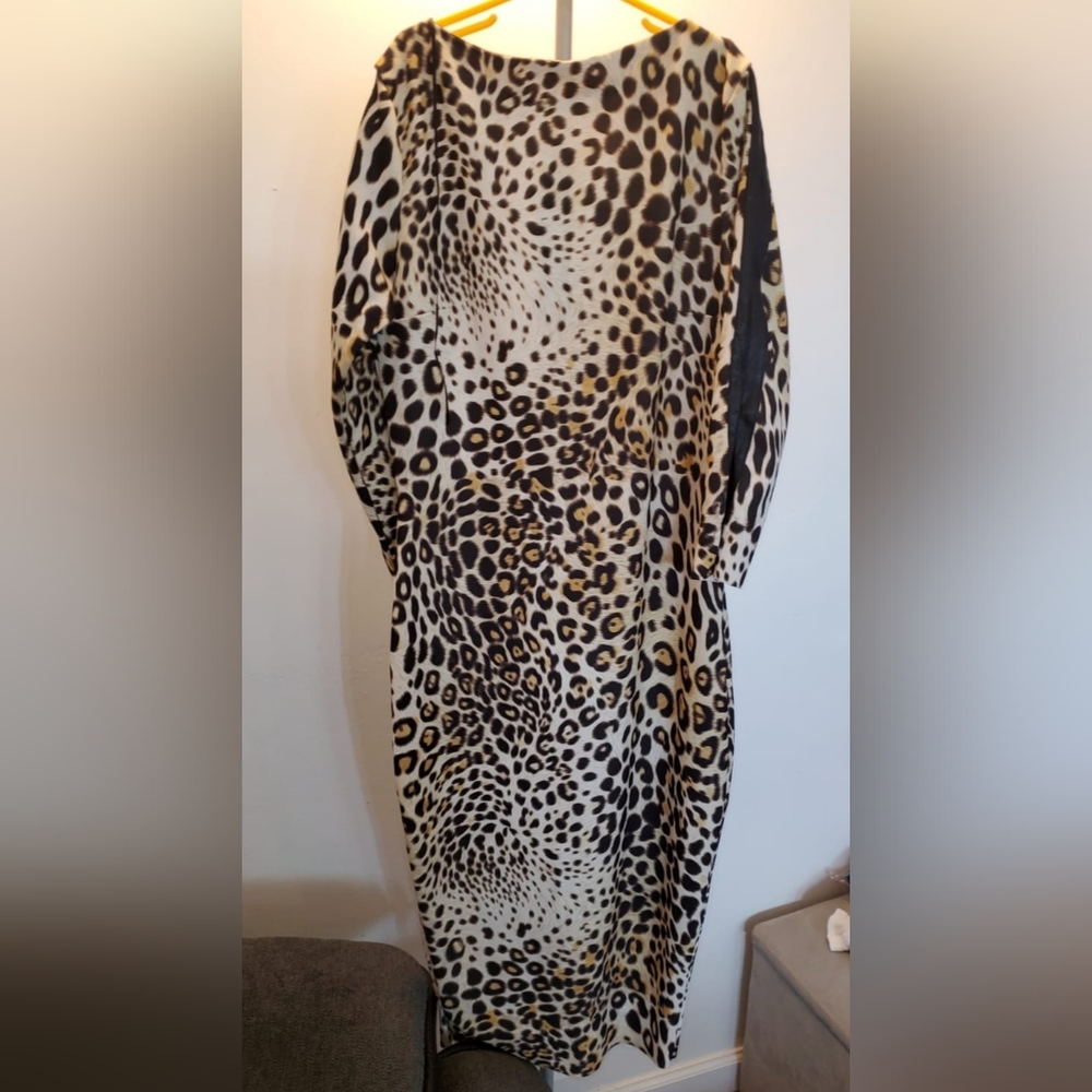 Zara mid length leopard dress